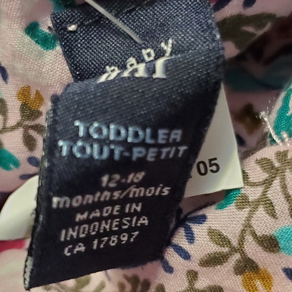 Vintage Floral Baby Gap Dress and Bloomers 12-18 NWT - Picture 4 of 5